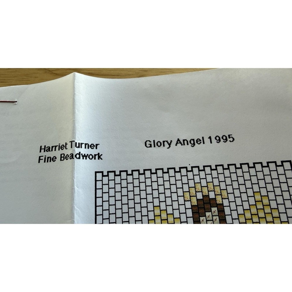 Harriet Turner Glory Angel Fine Beadwork Pattern Kit Open & Started